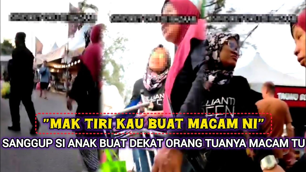 WANITA DIKECAM PERGUNA WARGA EMAS MENGEMIS DI BAZAR