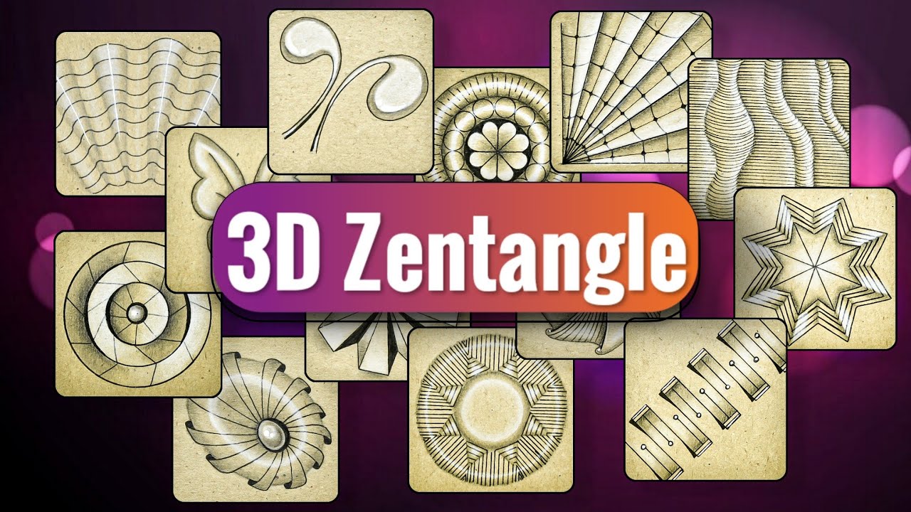 How To Make 3D ? | 3D Zentangle Patterns | 3D Drawing | 3D Art - YouTube