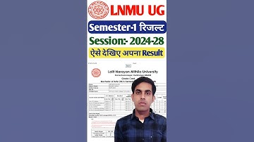 LNMU UG Semester-1 Result #result #lnmu #bihar #lnmuresult #admitcard #trending #exam #semester1