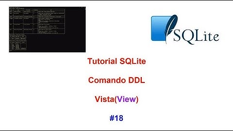 Tutorial SQLite3 2023 N° 18 Comando DDL Create View