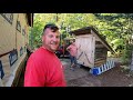 Building Barn Style Shed Doors and Off Grid Cabin Live Edge Siding | Beautiful Michigan Fall Colors