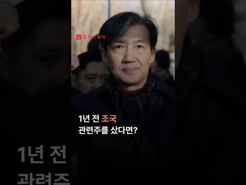1년 전 조국 관련주 샀다면 #조국 #정치테마주 #주식