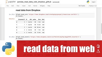 สอน Python สำหรับ Data science: การอ่านไฟล์ข้อมูลจาก local, web, dropbox, github ด้วย pandas