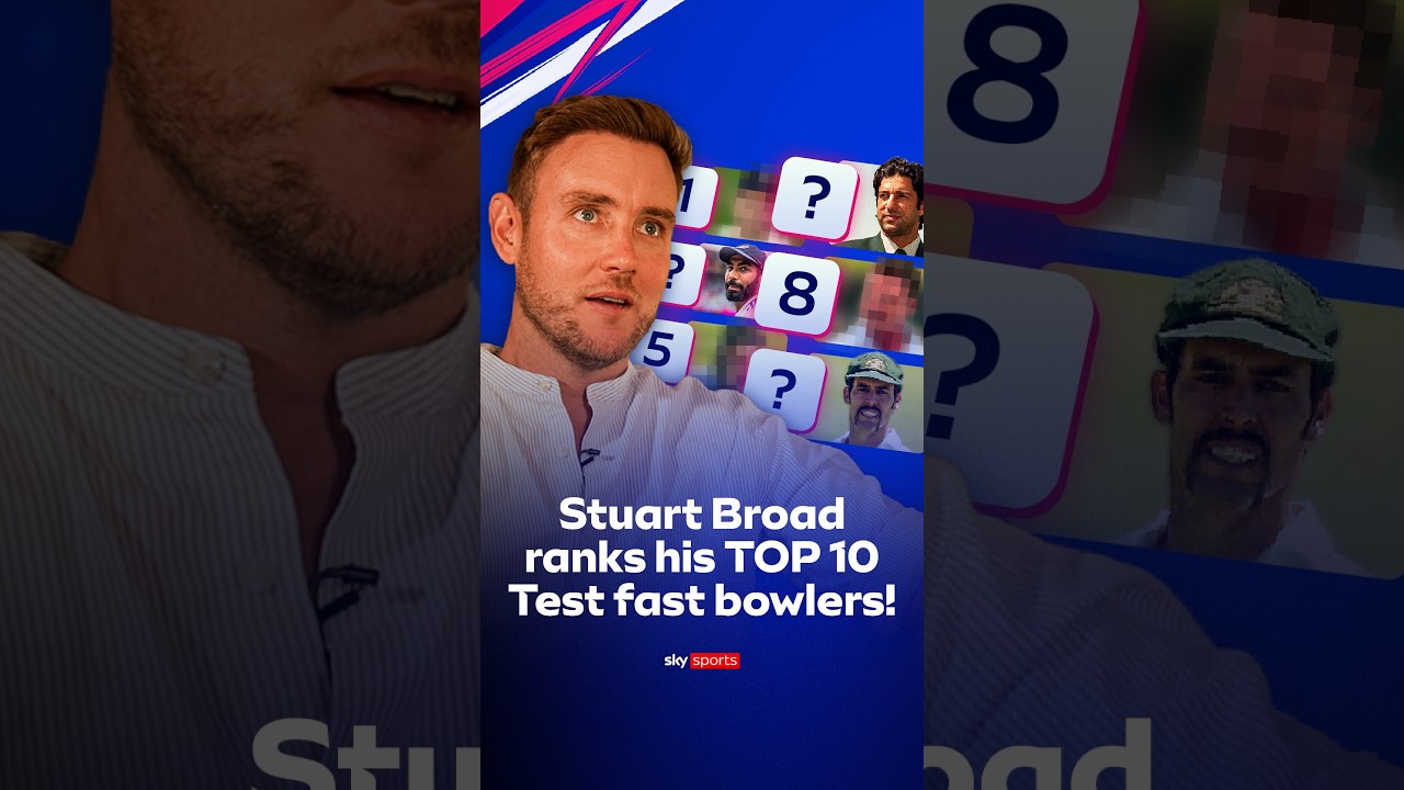 Who makes Stuart Broad’s top ten fast bowlers list? 🤔 #cricket #shorts #england