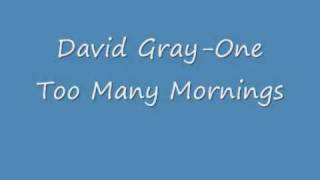 David Gray One Too Many Mornings chords