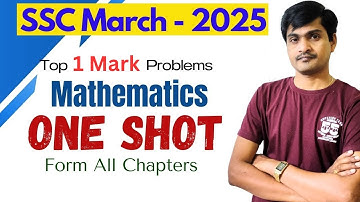 10th Class Maths Revision for SSC 2025 I All Expected 1 Mark Problems in one video I Ramesh Sir