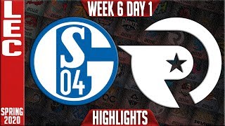 S04 vs OG Highlights | LEC Spring 2020 W6D1 | Schalke 04 vs Origen