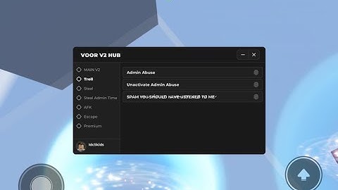 The Chosen One VOOR/BLUE V2 HUB (TIME STEALER, TROLL AND ETC...)