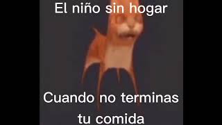 Niño sin hogar cuando no terminas tu comida