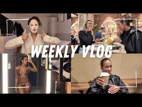 week in my life - getting back on track! hot yoga, lunch dates, sauna routine, food shop 🥒🧖🏽‍♀️🫧