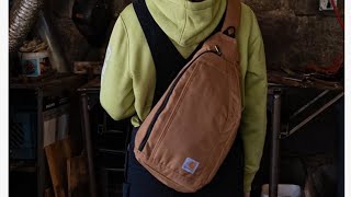 Men's Sling Bag Sling Crossbody Backpack with Side Release Buckle & Tablet Sleeve