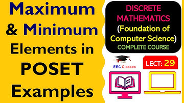 L29: Maximum and Minimum Elements in POSET | Examples | Discrete Mathematics Lectures in Hindi