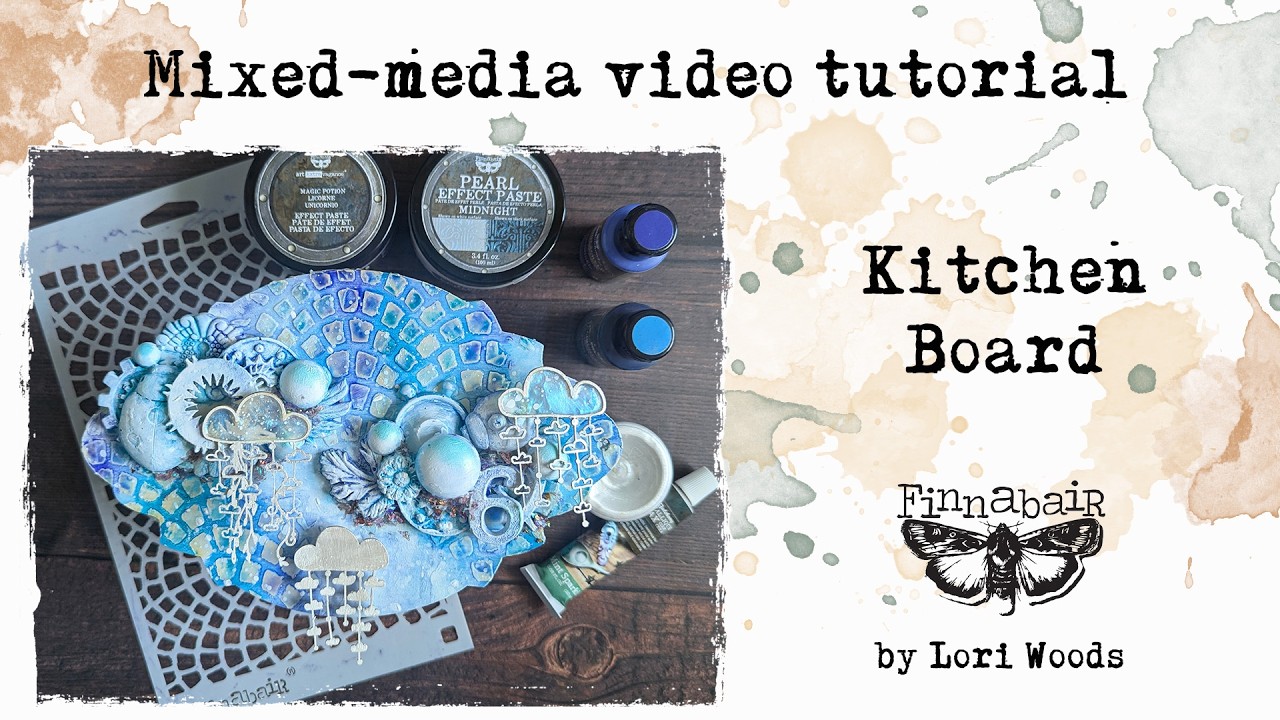 Clouds mixed media project for Finnabair - YouTube