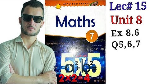 7th math unit 8 ex 8.6 Q5, Q6, Q7 afaq sun series