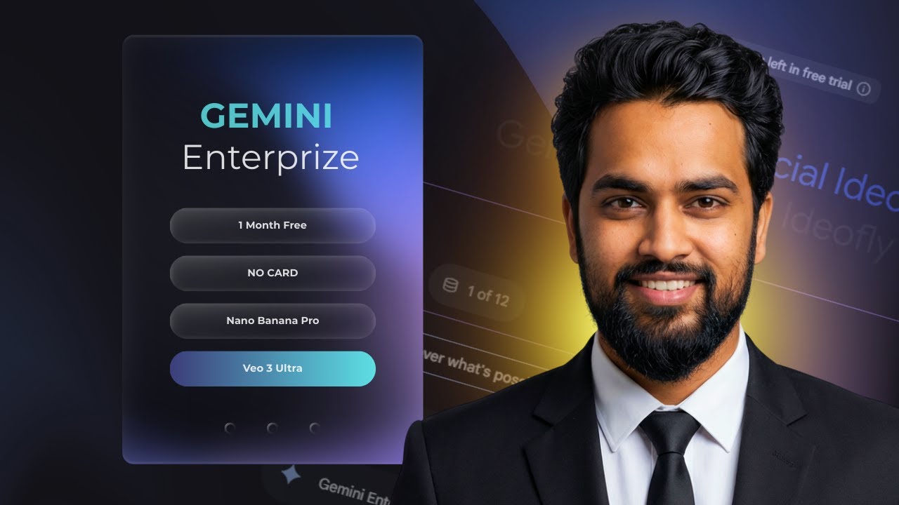 Gemini Enterprise FREE! 😱 1 Month Unlimited AI Image & Video (No Card) | VEO 3 Ultra