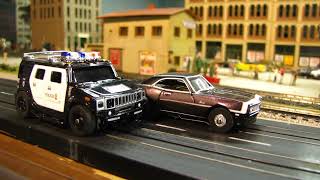 Hummer vs Chevy Camaro Auto World Slot Cars Racing & Trains HO Layout