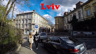 Walking in Lviv (Львів Lwow) Universytetska Lystopadovoho Chynu Mateika Krushelnytskoi 2024 |Ukraine