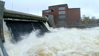 Open flood gates in Tampere, Finland (3D 180°)