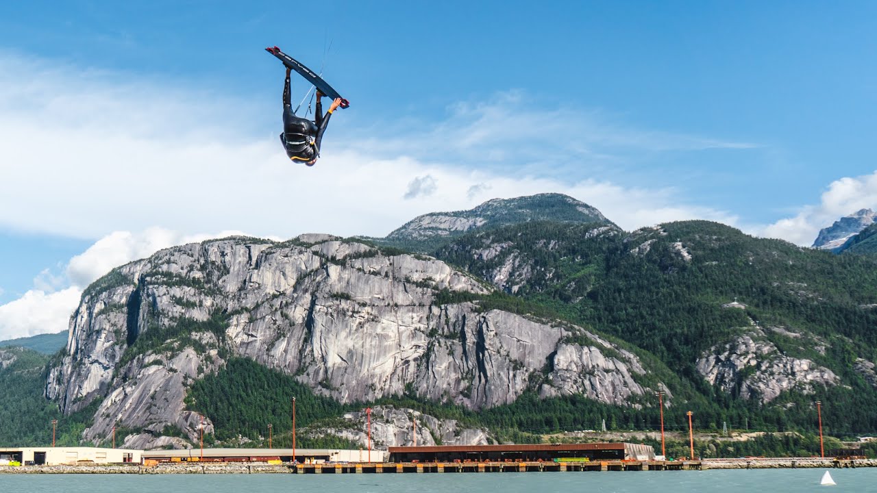 Flying over the Squamish Chief! // Kiteboarding in Canada