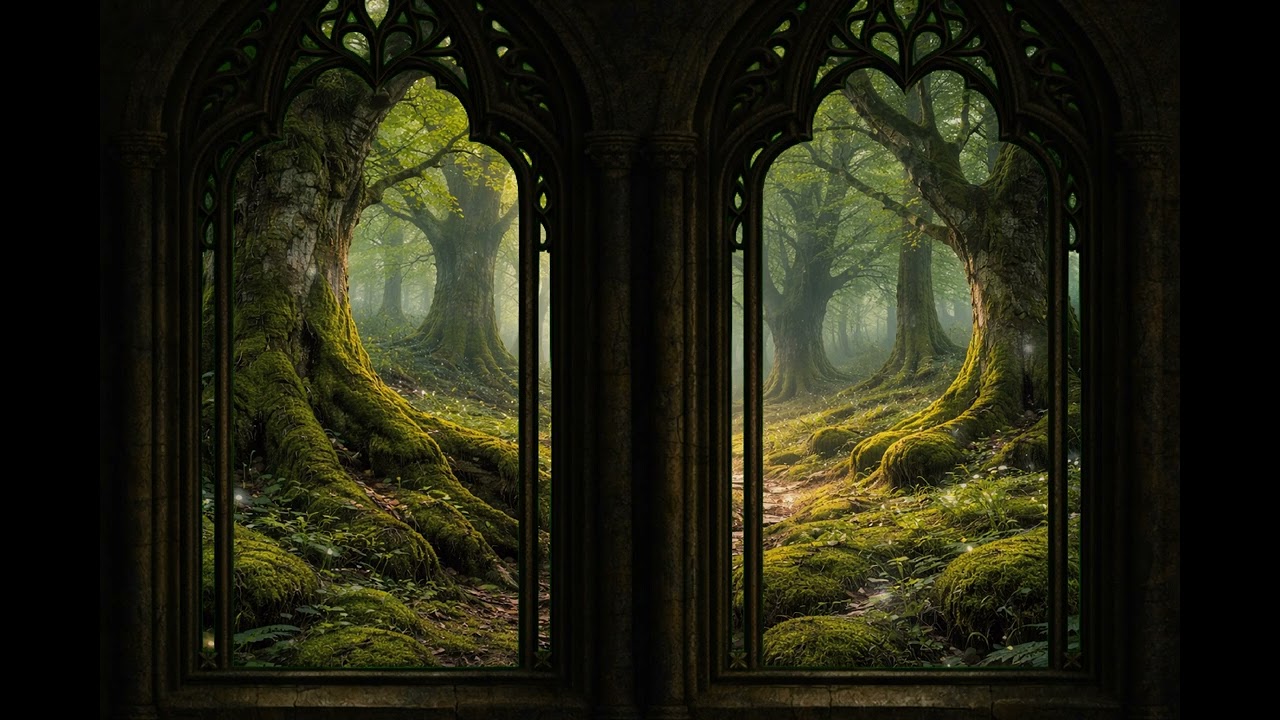 Summer Forest  with butterflies | Elven Window 🌿| Relaxing Nature Ambience (2 Hours)