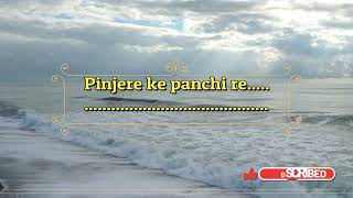 Pinjere ke panchi karaoke with lyrics (english)