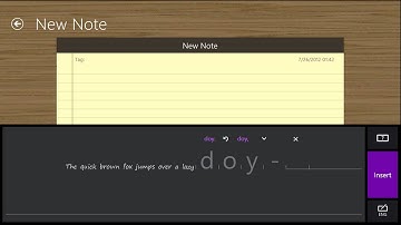 Windows 8 handwriting recognition
