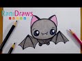 Cómo dibujar un MURCIÉLAGO kawaii - Paso a paso