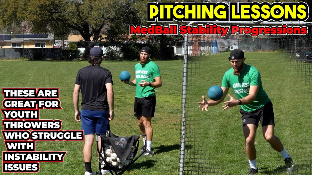 MedBall Stability Drill Progressions PITCHING LESSONS YouTube