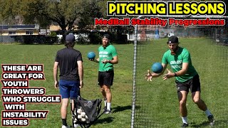 MedBall Stability Drill Progressions | PITCHING LESSONS
