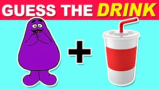 Guess the DRINK by Emoji  | Grimace Shake, Dr Pepper, Monster Energy, Pepsi | FOOD QUIZ