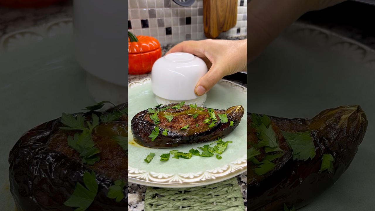 Karnıyarık tarifi yorum/açıklama bölümünde #recipe #tarif #shortvideo #food #pratiktarifler #yemek