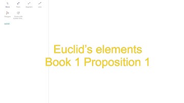Euclid’s Elements Book 1 Proposition 1
