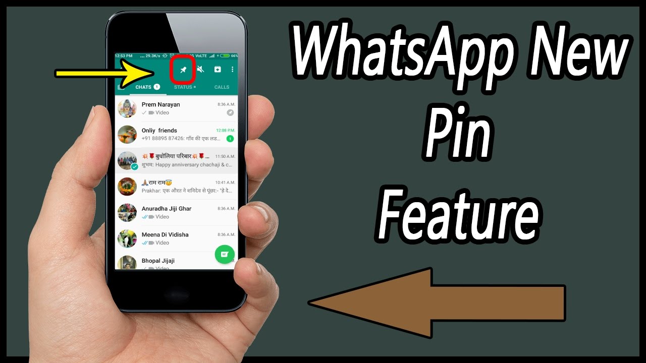 Whatsapp New Pin Feature WhatsApp Tricks In Hindi 2017 YouTube