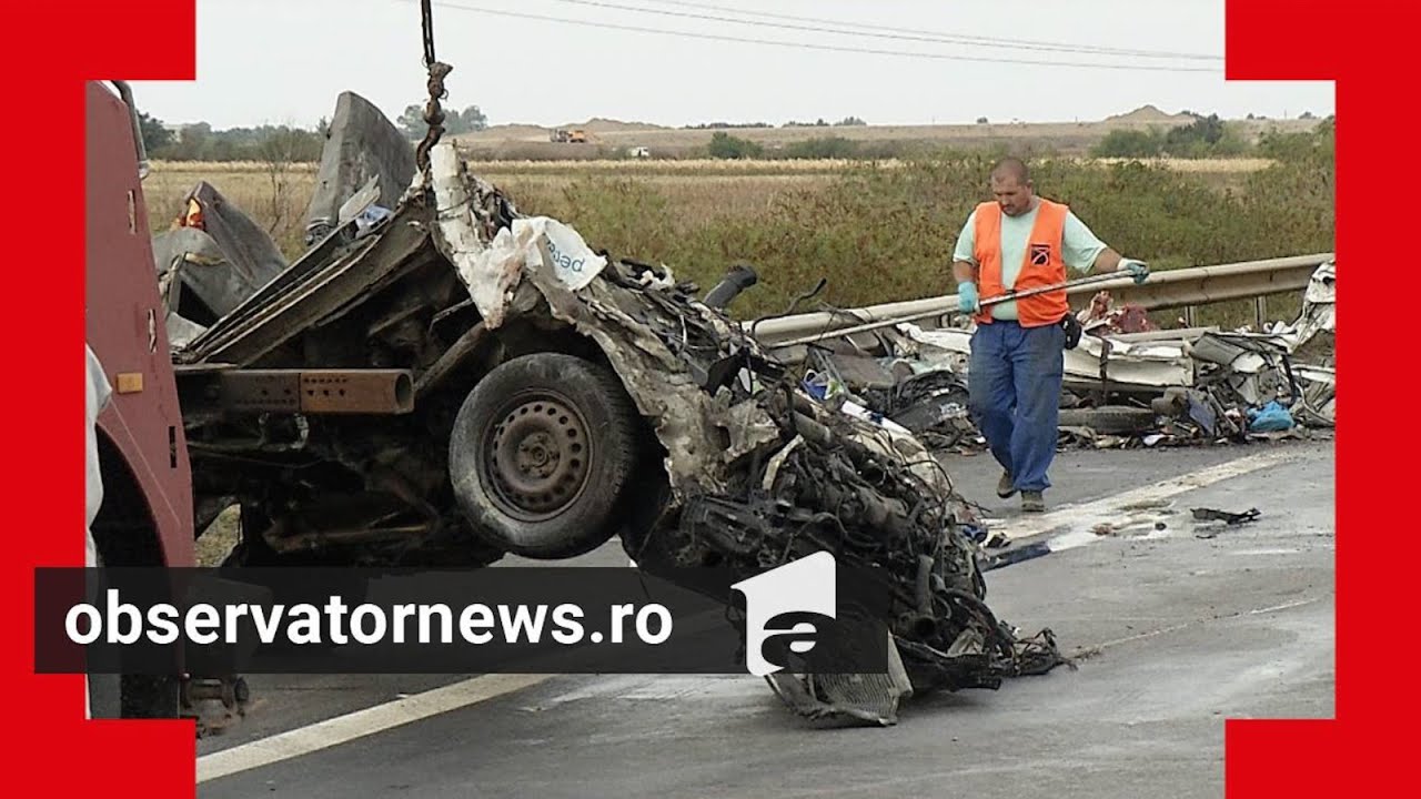 ANIMAŢIE. Cinci muncitori au murit striviţi de un TIR pe A1. Prima explicaţie a şoferului vinovat