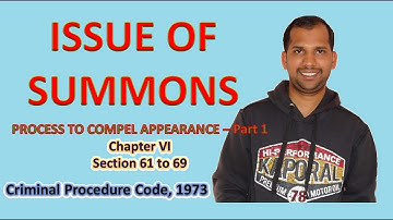 Issue of Summons | Process to Compel Appearance | Section 61 to 69 | CrPC
