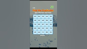 💥 Find the Duplicates (N01) : Spot 3 Twice-Used Numbers! #BrainTraining #DementiaPrevention
