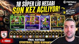 TEK HESAPTA BEDAVA 62 AÇILIM 🔥HEDEF 3200 KOLEKTİF GÜÇ (SAMSUNSPOR HESABI) eFootball Mobile 2026