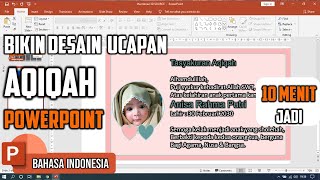 Cara membuat kartu ucapan Tasyakuran Aqiqah menarik di Powerpoint (Template Stiker Aqiqah ppt)