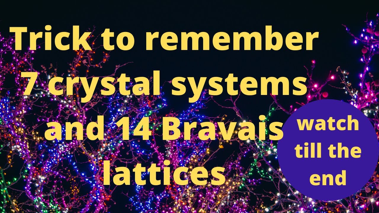 shortcut for Bravais lattices ||seven crystal systems - YouTube