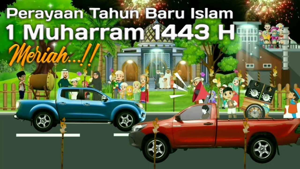Seru !! Perayaan TAHUN BARU ISLAM 2021 / 1443 H - Animasi Kartun - YouTube