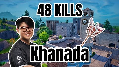 WORLD RECORD KHANADA 48 KILLS FORTNITE RELOAD VS SQUAD AXE OF CHAMPIONS