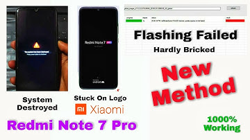 How To Flash Xiaomi Phone | How To Flash Redmi Note 7 Pro | How To Fix The System Has Been Destroyed