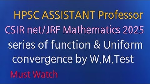 CSIR Net/JRF 2025 Mathematics || HPSC Assistant Professor 2025 || Must Watch ..