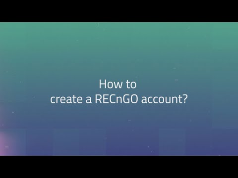 How to create a RECnGO account?