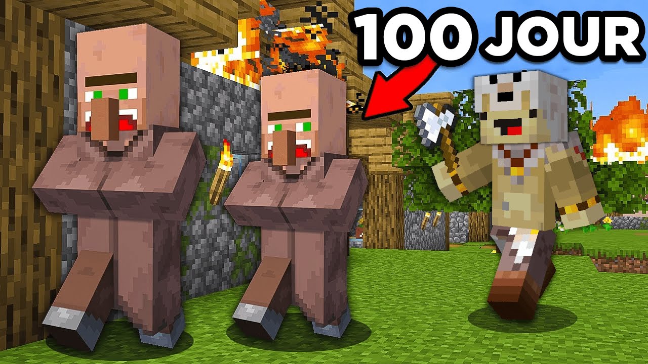 100 Jours pour DÉTRUIRE les Villageois sur Minecraft !