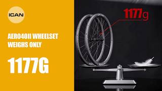 AERO40II wheelset weighs only 1177g.#icancycling #aero40