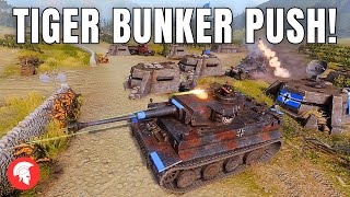 TIGER BUNKER PUSH! - Company of Heroes 3 - Afrikakorps Gameplay - 4vs4 Multiplayer - No Commentary