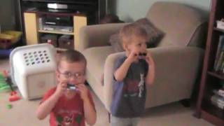 Sam & Riley play harmonica