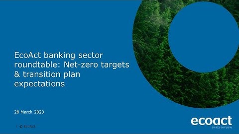 EcoAct banking sector roundtable: Net-zero targets & transition plan expectations
