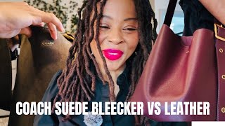 OLIVE SUEDE COACH BLEECKER VS MERLOT LEATHER | FT MS BLUE JEWELRY
